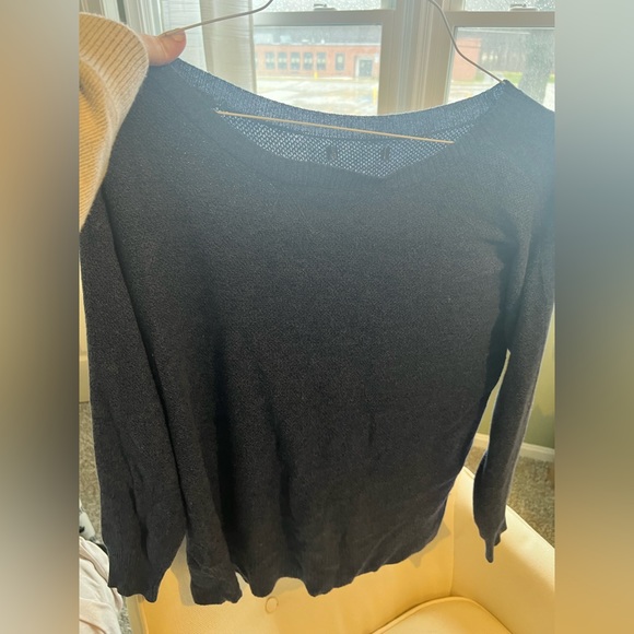 Women’s Blue Scoop Neck Sweater - Picture 2 of 2